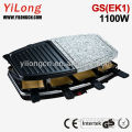 Vertical electric grill with nonstick grill plate & stone top grill plate